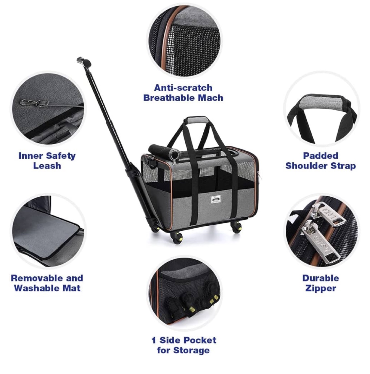 Pet Carrier Rolling Airline Approved - photo 5