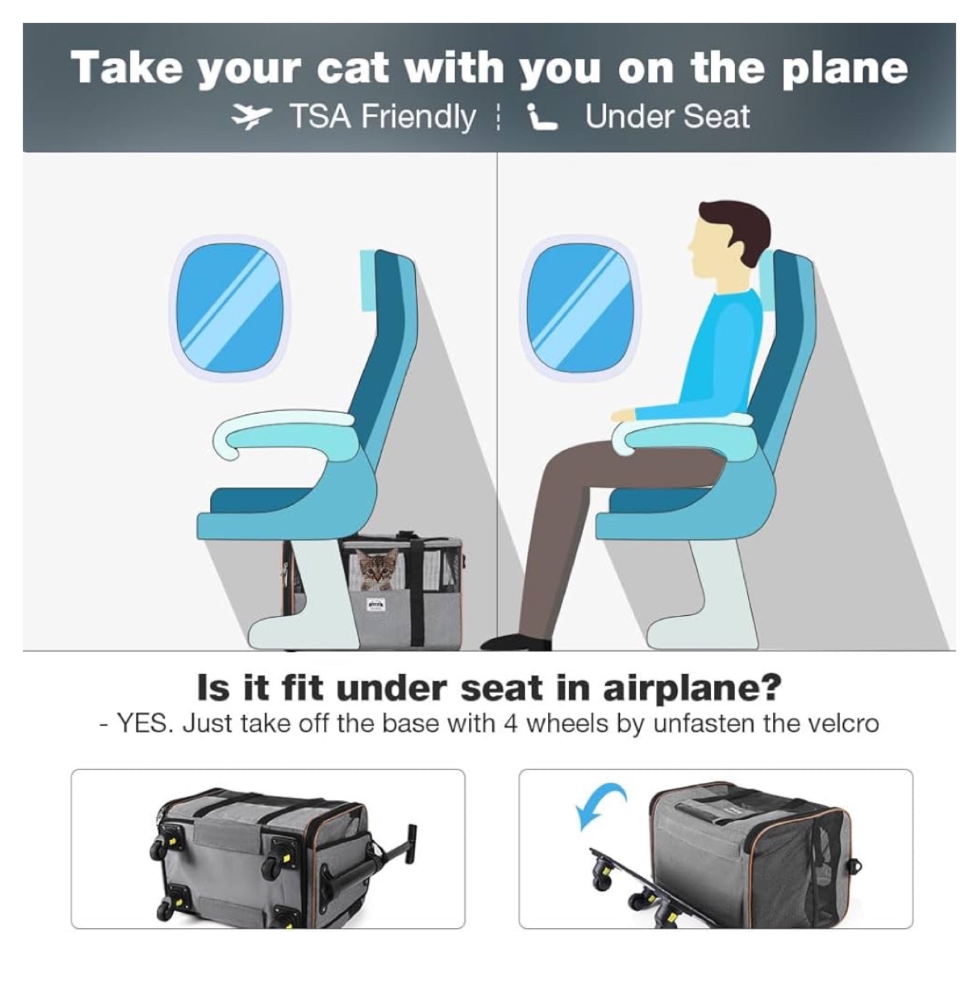 Pet Carrier Rolling Airline Approved - photo 2