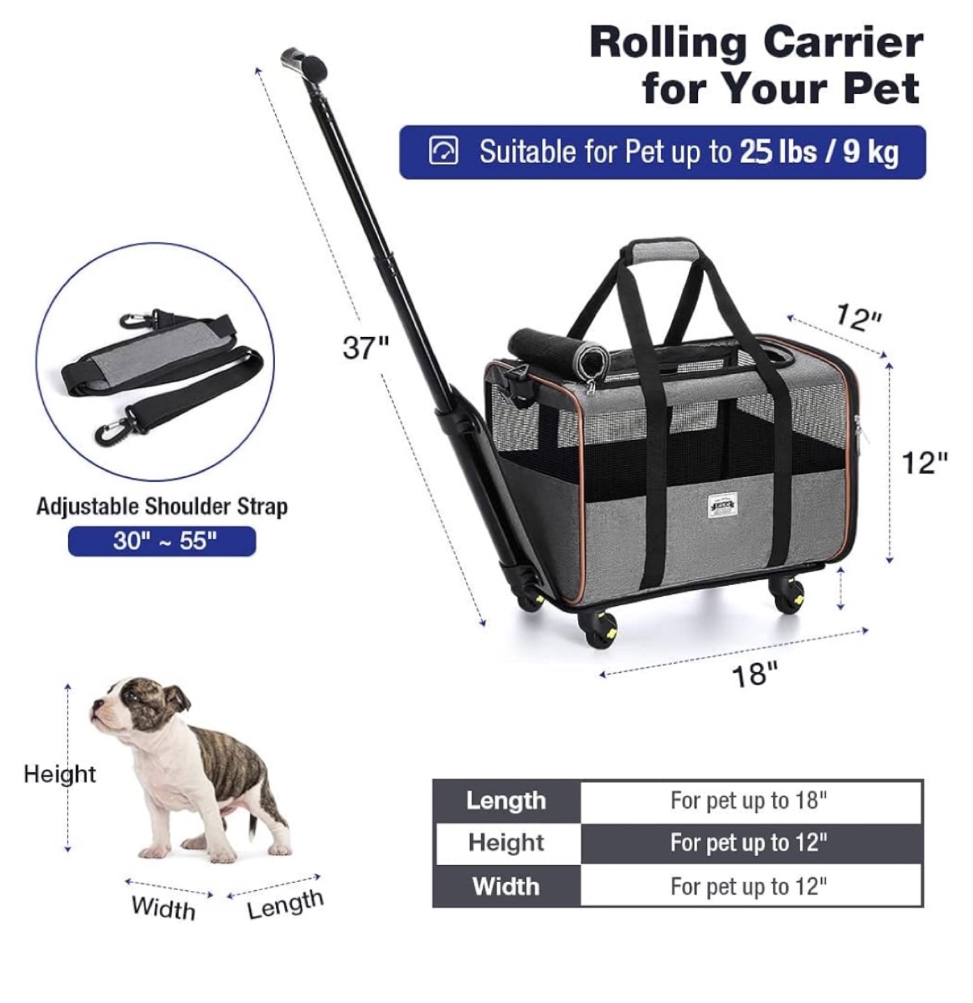 Pet Carrier Rolling Airline Approved - photo 4