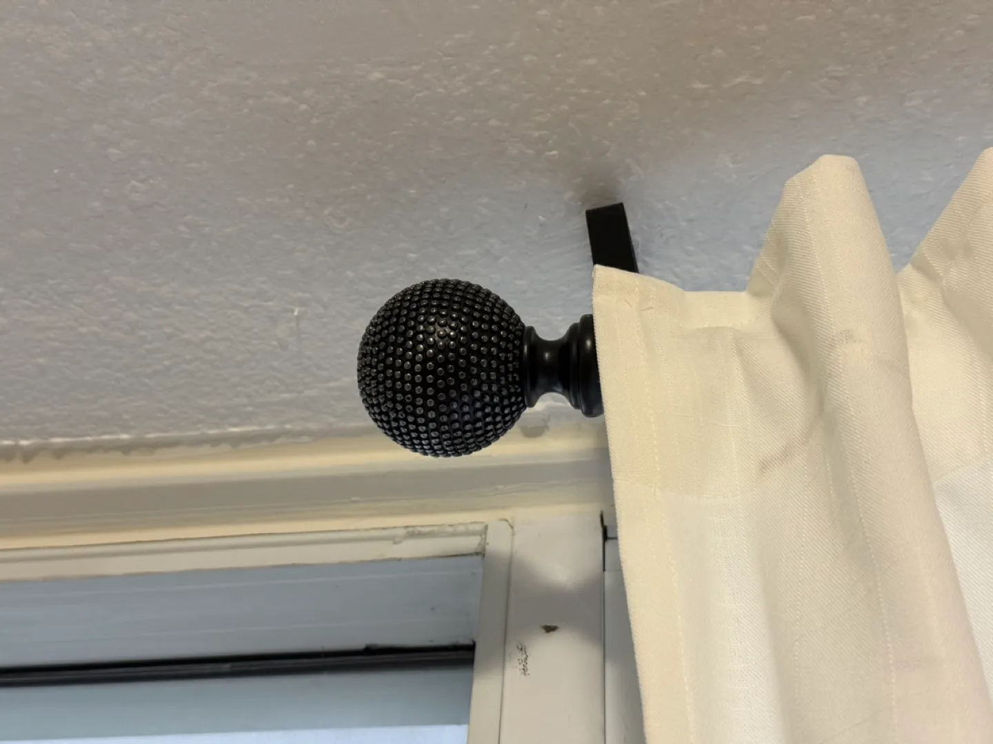 White Sheer Curtains with rods image indicator(2)