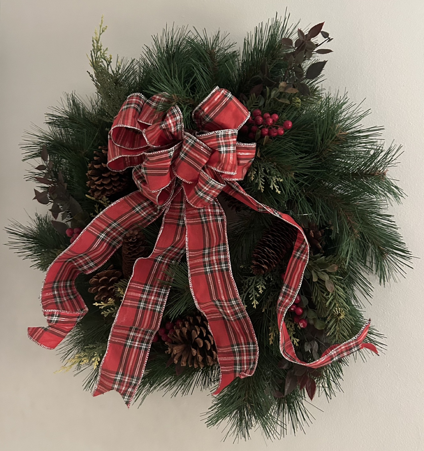 Artificial Christmas Tree with Ornaments and Wreath - photo 3