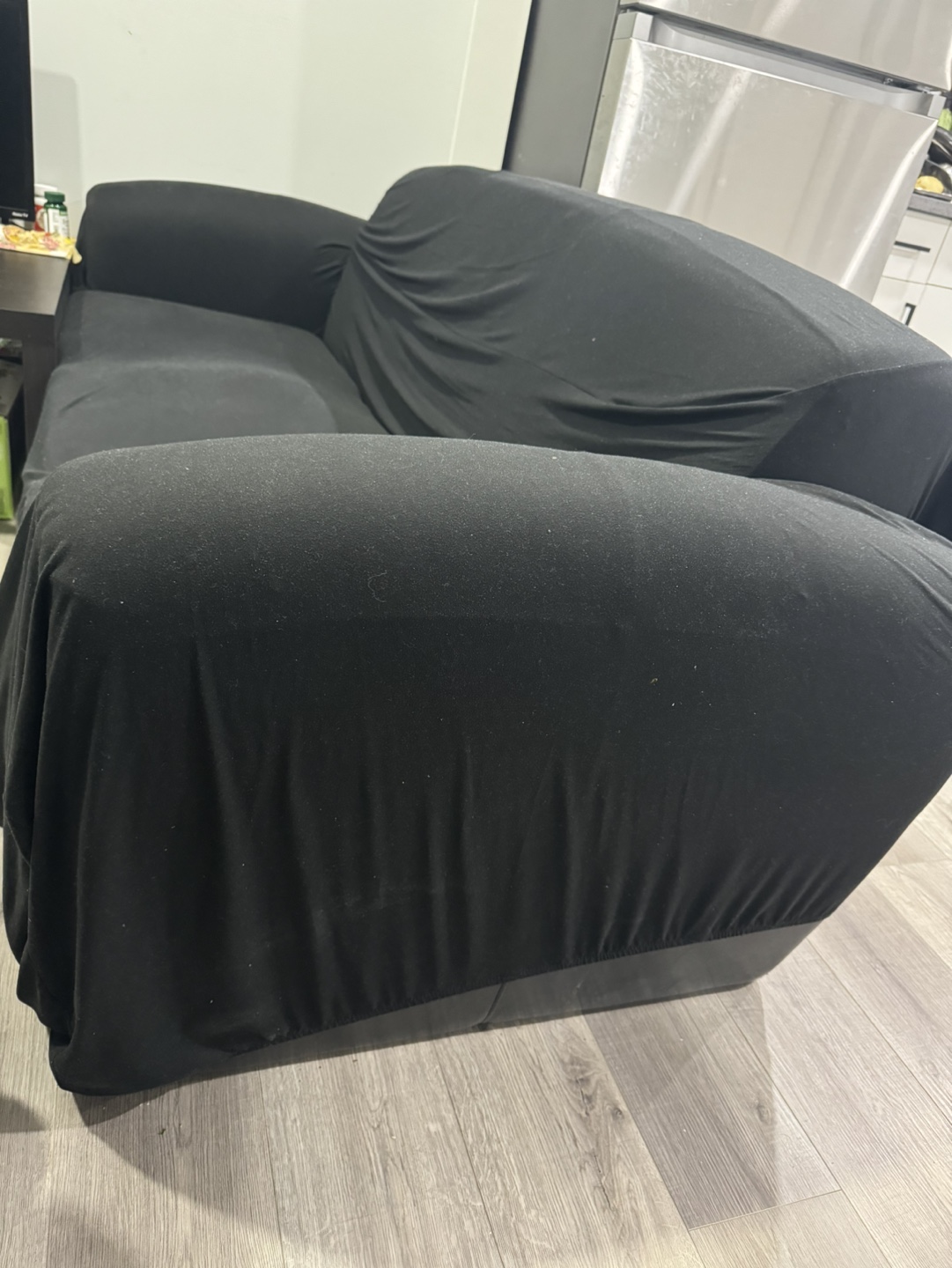 Black Leather Sofa 3 seating for sale