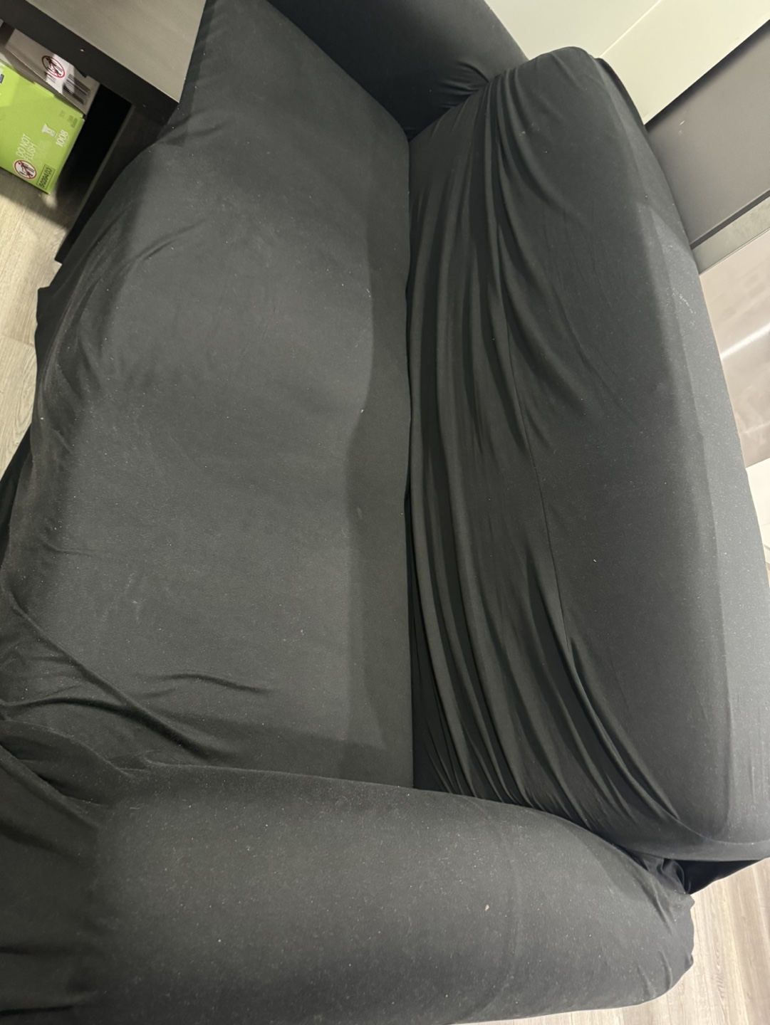 Black Leather Sofa 3 seating for sale - photo 2