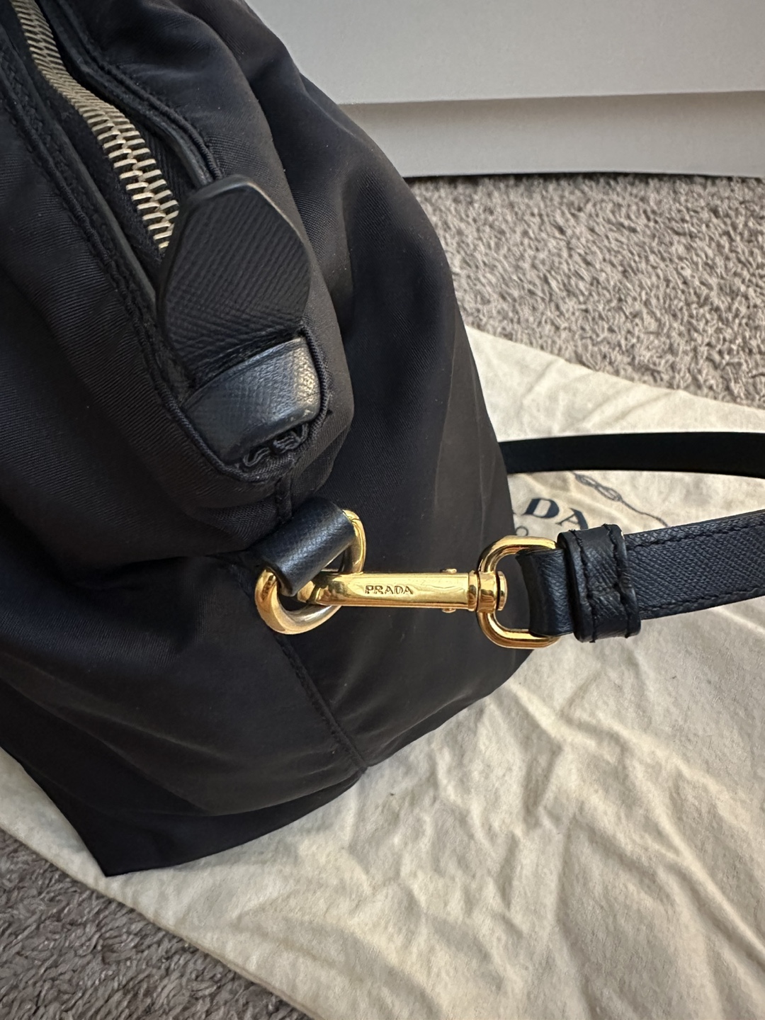 Prada Tessuto Dark Blue Nylon Tote with straps - photo 4