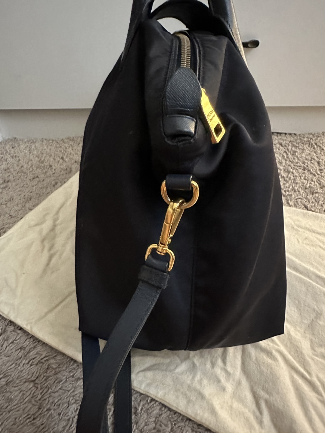 Prada Tessuto Dark Blue Nylon Tote with straps - photo 2