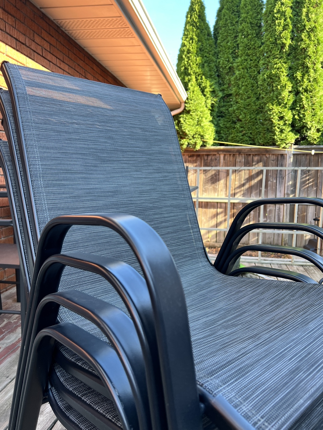 4-Piece Patio Chairs Camping Garden Chairs with Armrest