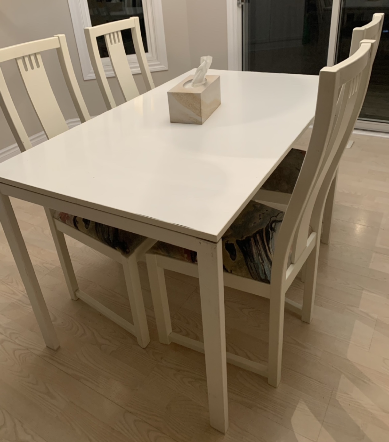 IKEA White Table and Chairs Set