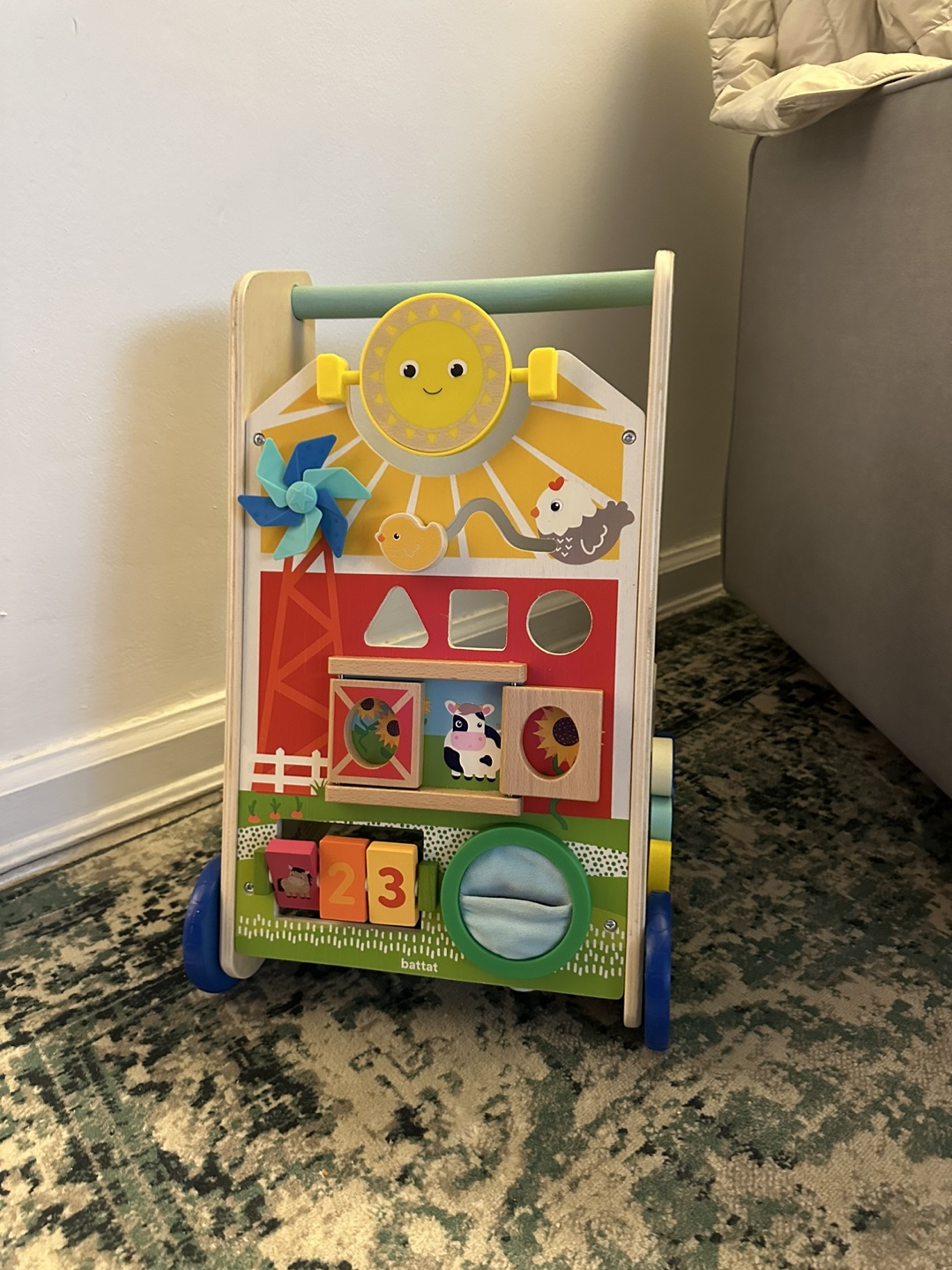 Wooden Activity Walker with Farm Theme