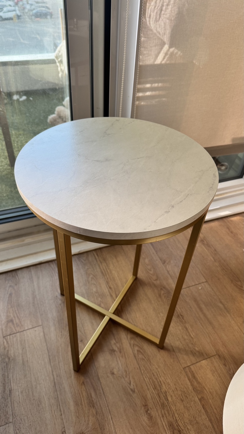 Round Marble Accent Table