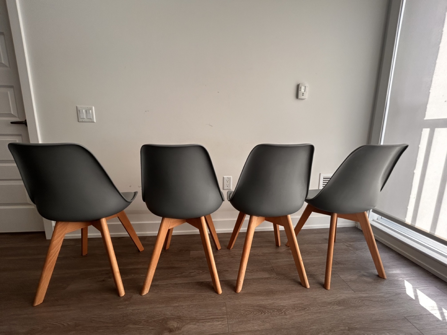 Set of 4 Grey Dining Chairs - photo 4