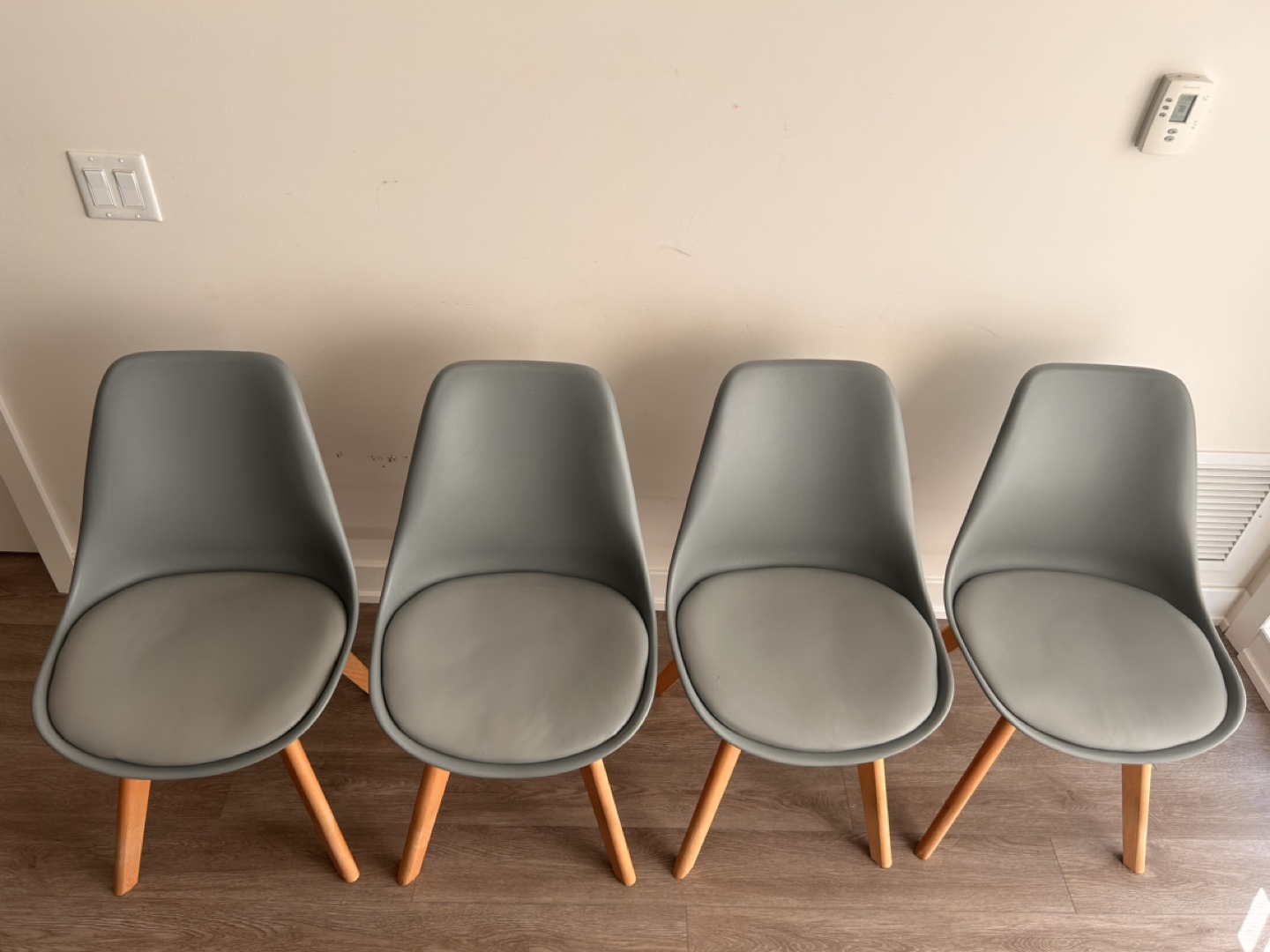 Set of 4 Grey Dining Chairs - photo 5