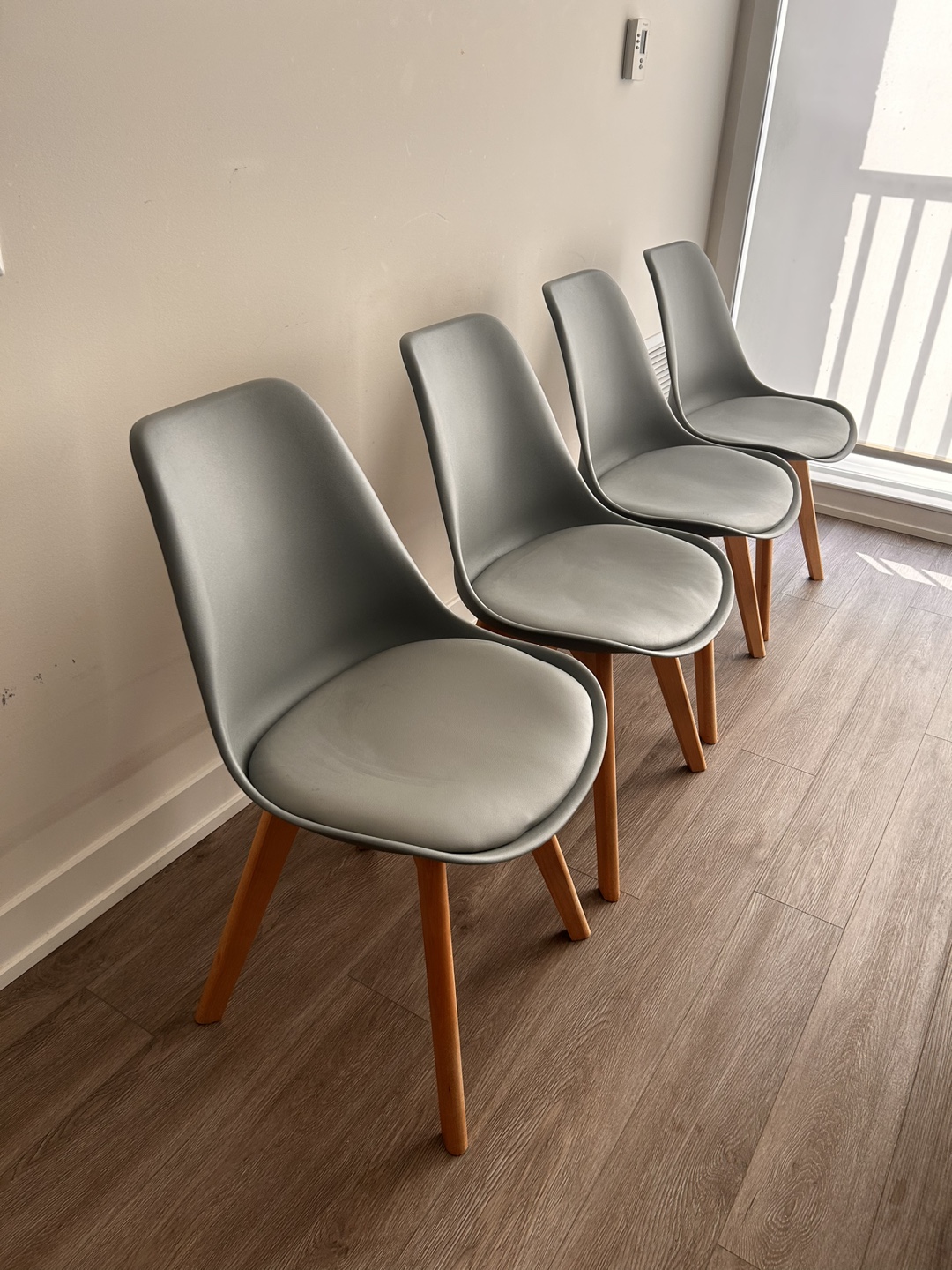 Set of 4 Grey Dining Chairs