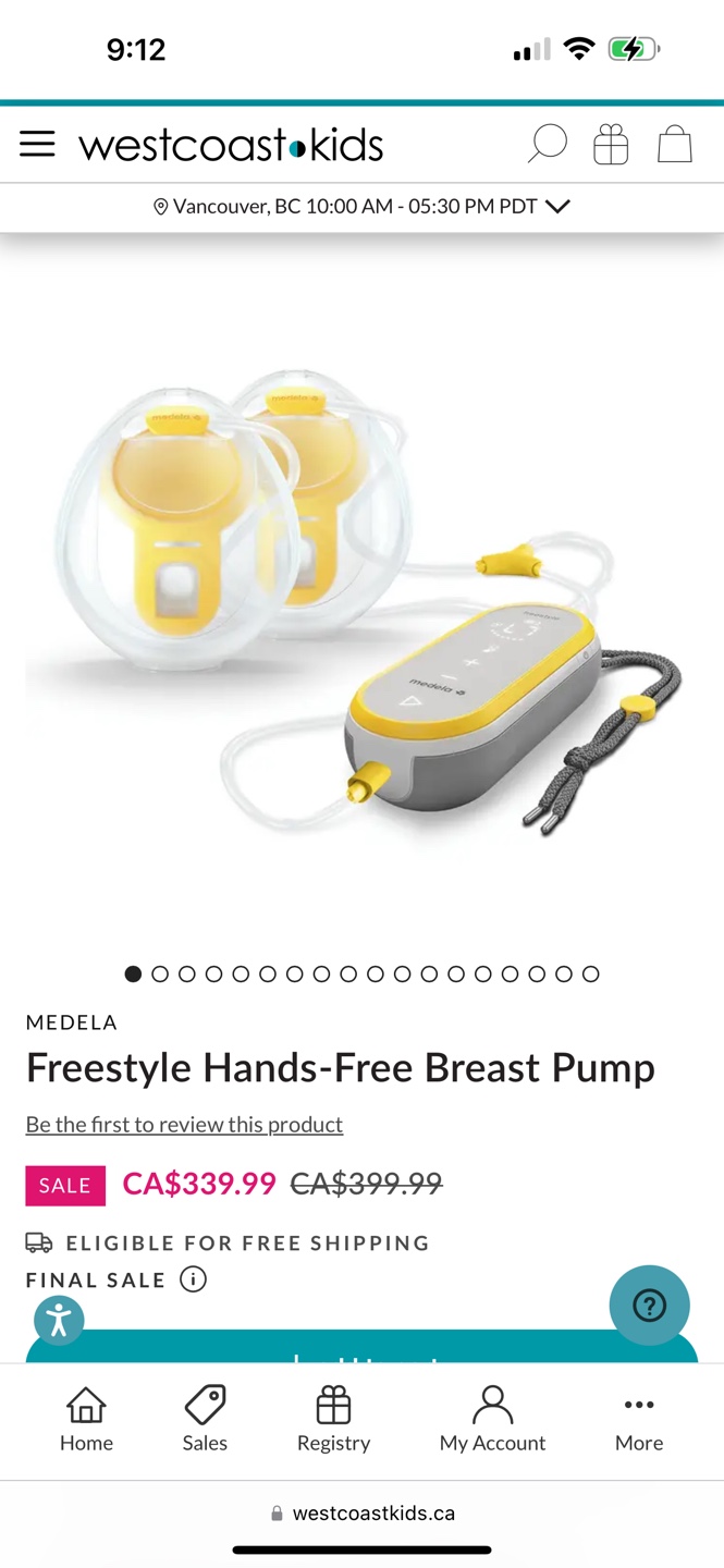 Medela freestyle double breast pump