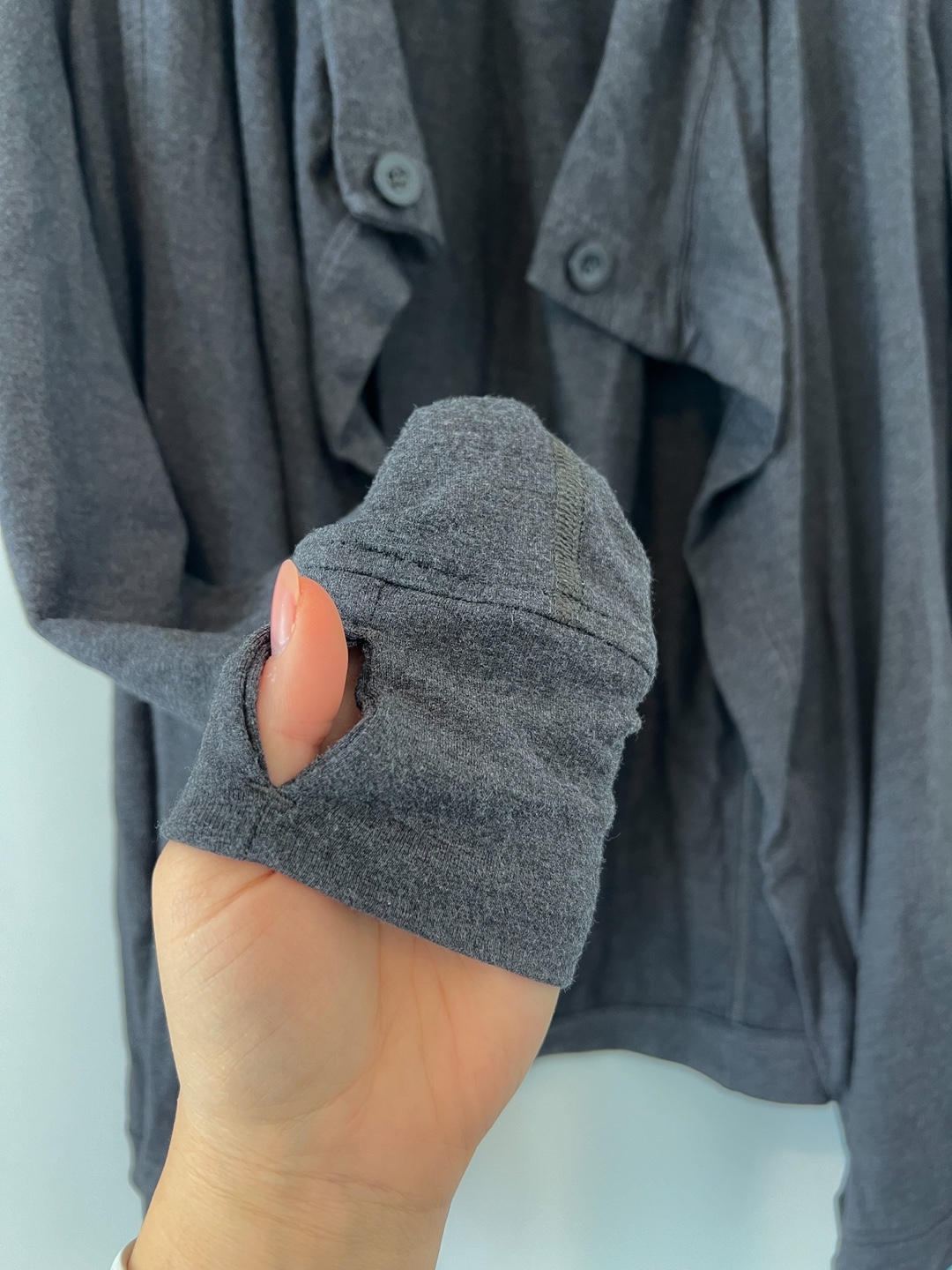 Lululemon cardigan modal&cotton activewear sweater grey size 6 - photo 5