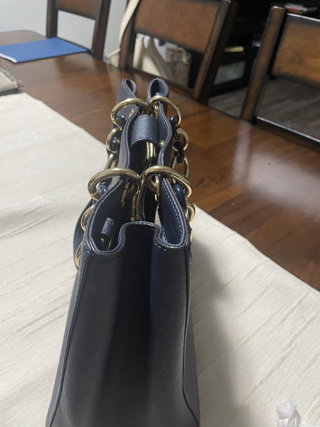 Michael Kors Blue Chain Strap Tote Bag - photo 3