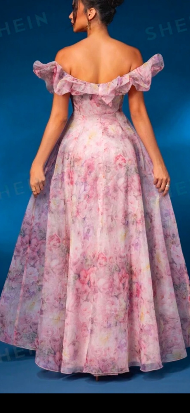 Floral Print Off-Shoulder Dress