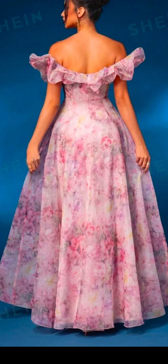 Floral Print Off-Shoulder Dress thumbnail