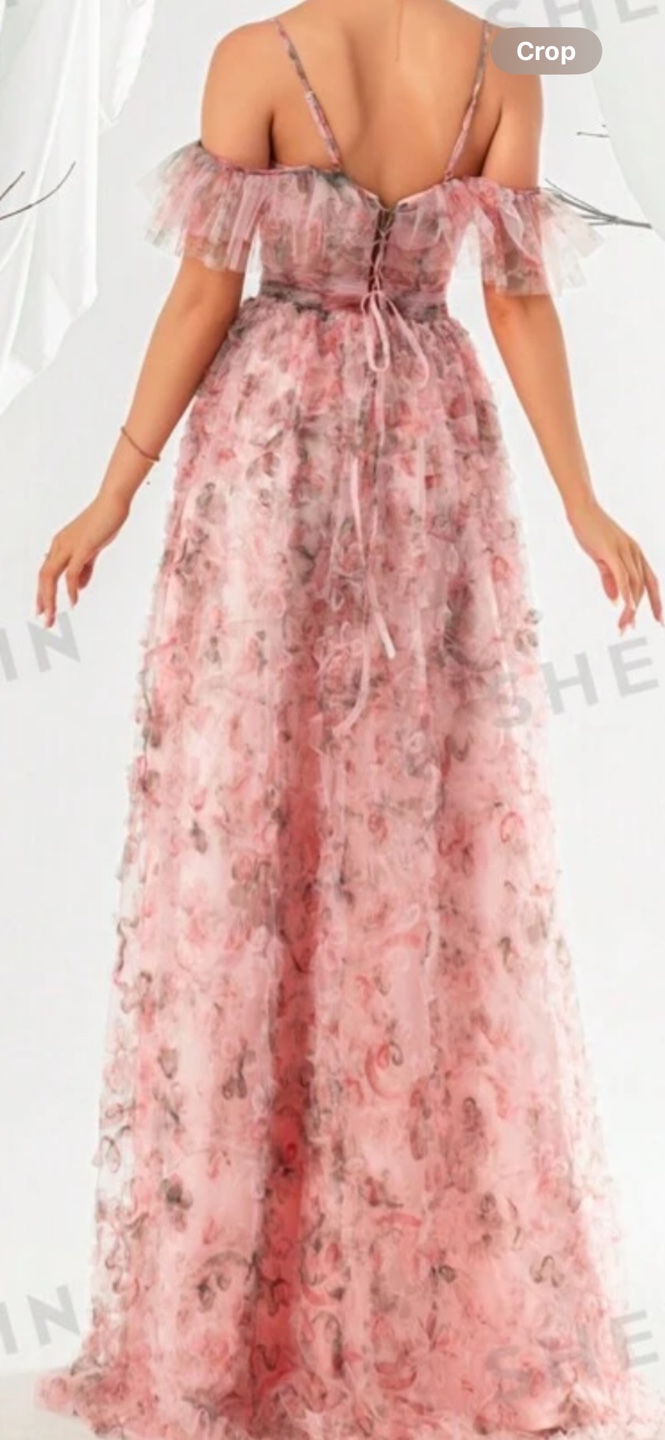 Floral Pink Long Dress - photo 2
