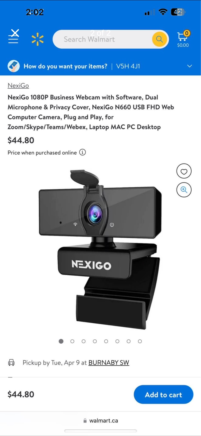 Nexigo N660 1080p Full HD Webcam - $20 - photo 2