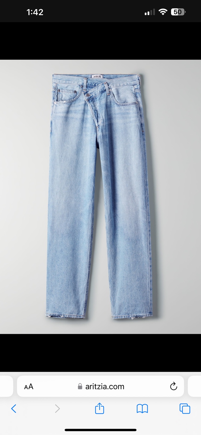 Aritzia Agolde Criss Cross Upsized Jeans (NEW)