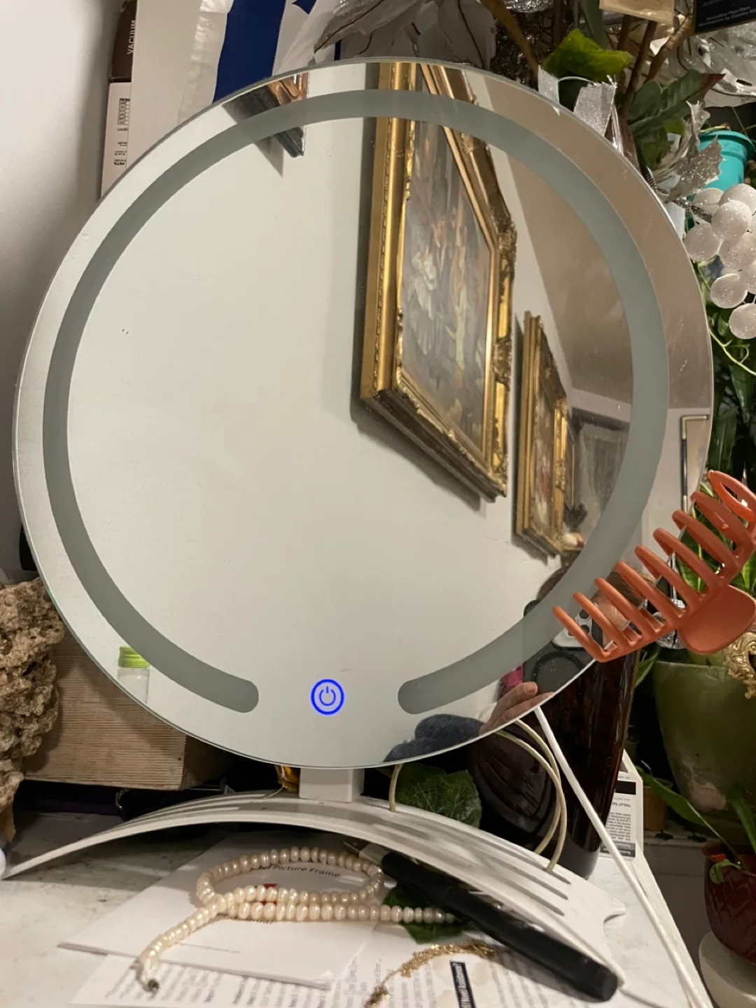 LED Lighted Mirror with Stand was $98 image indicator(5)