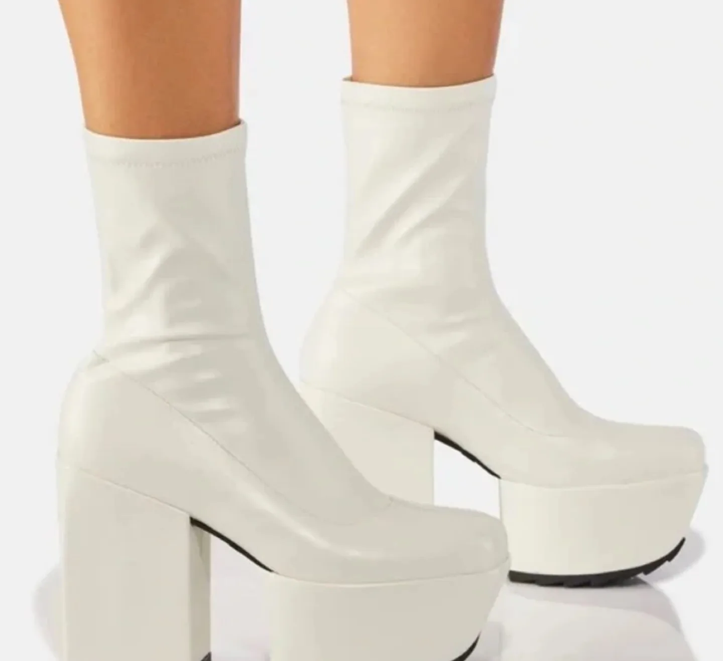 White Platform Boots thumbnail