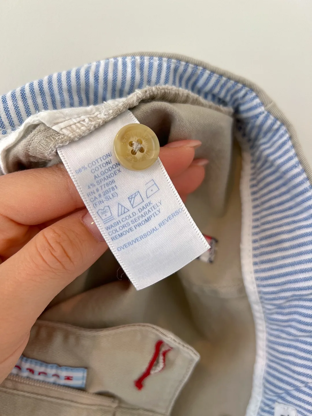 Vintage Tommy Hilfiger beige Mini Skirt Size 4 with 2 pockets image indicator(4)