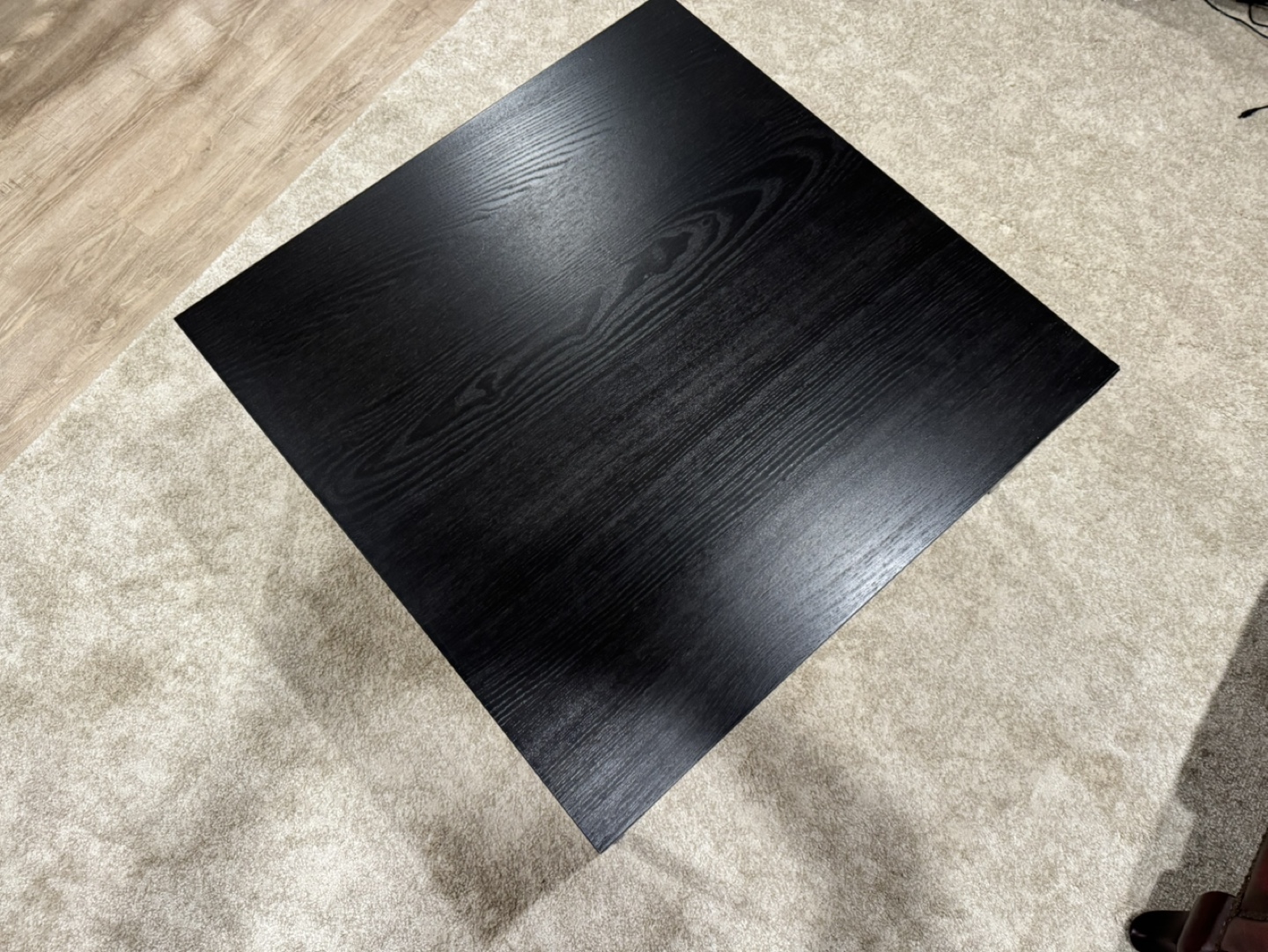 Black Coffee Table with Chrome Legs - photo 2