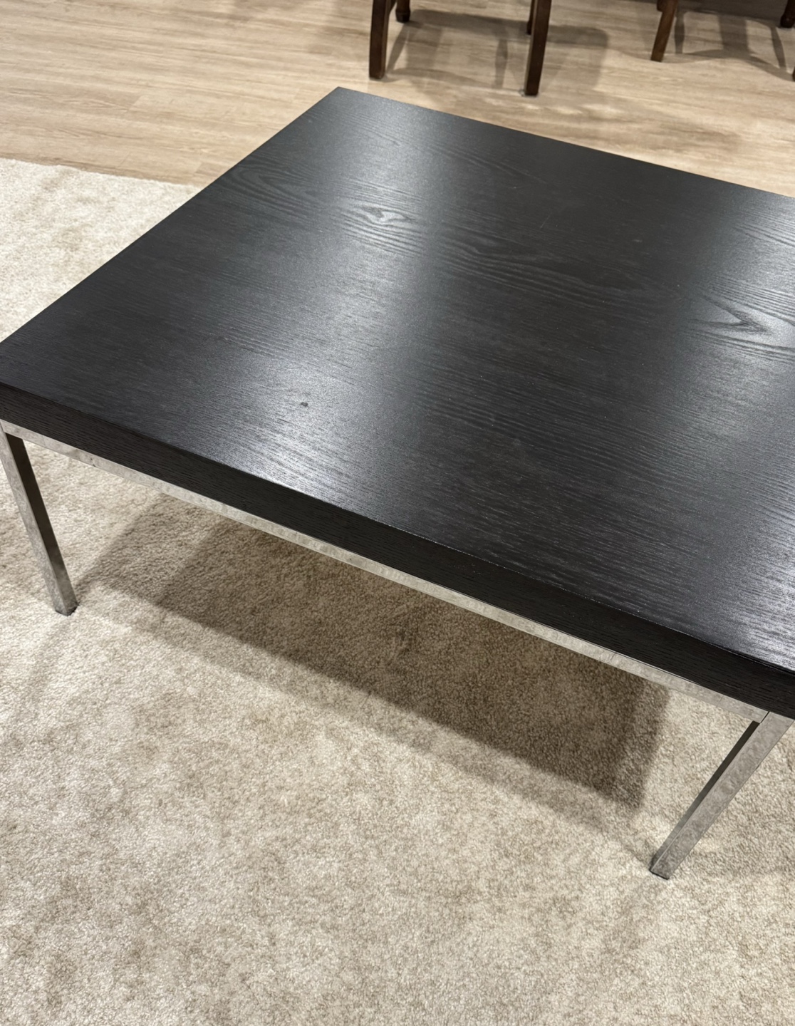 Black Coffee Table with Chrome Legs - photo 3