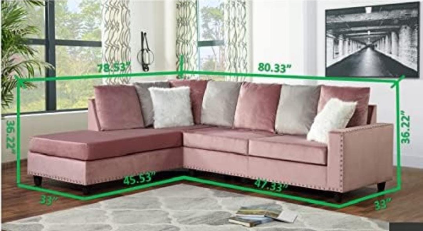 Pink sectional