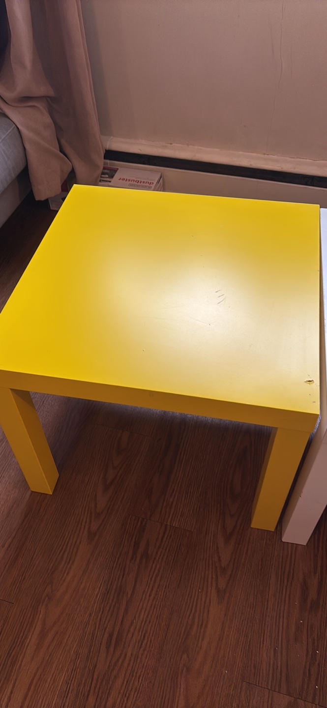 IKEA Lack side tables (yellow and white) - photo 2