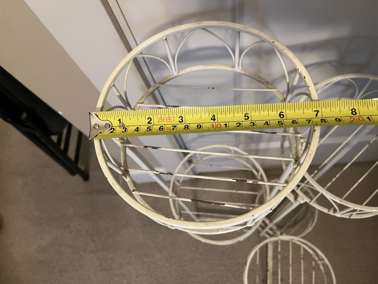 White Metal Plant Stand - photo 3