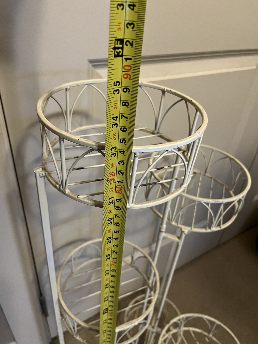 White Metal Plant Stand - photo 4