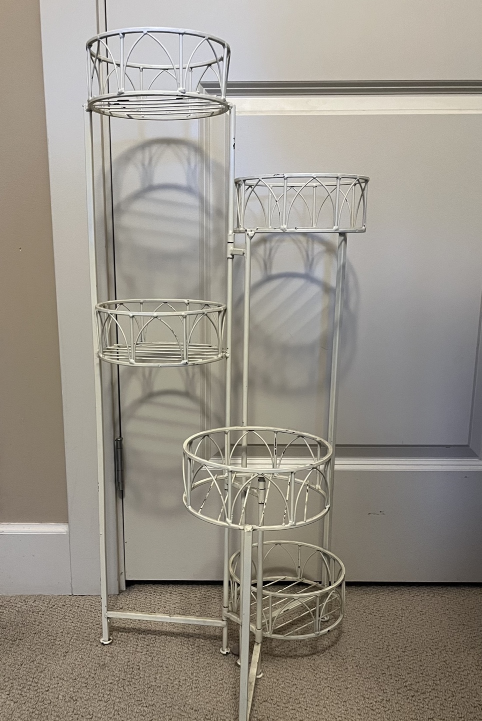 White Metal Plant Stand