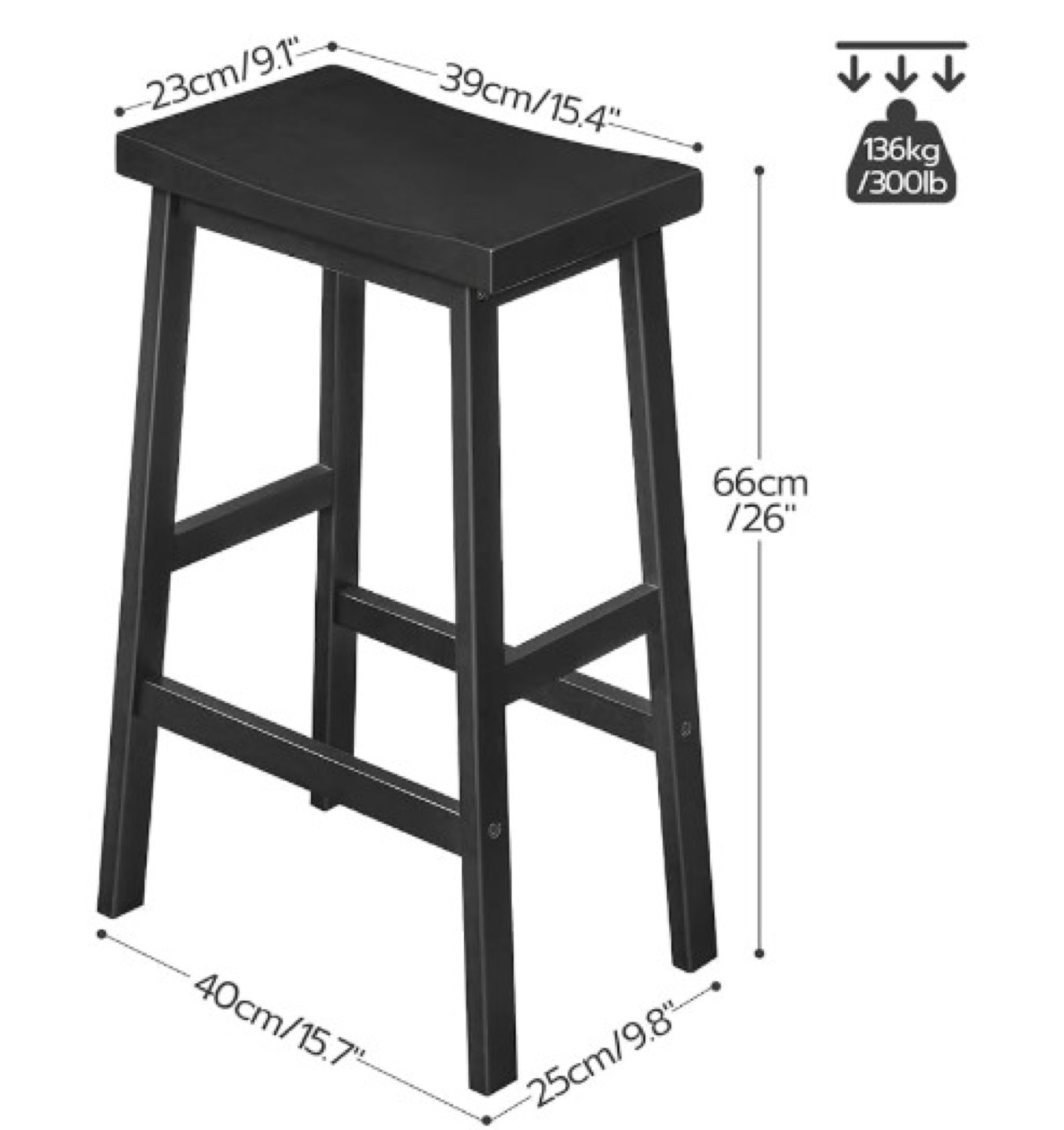 Black Bar Stool - photo 3
