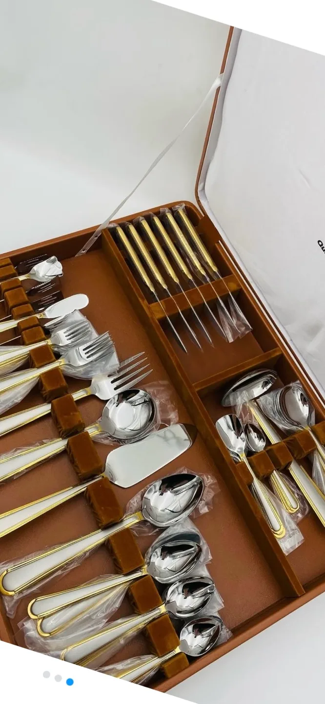 Stuff Gold plated Flatware Set/cutlery set image indicator(3)