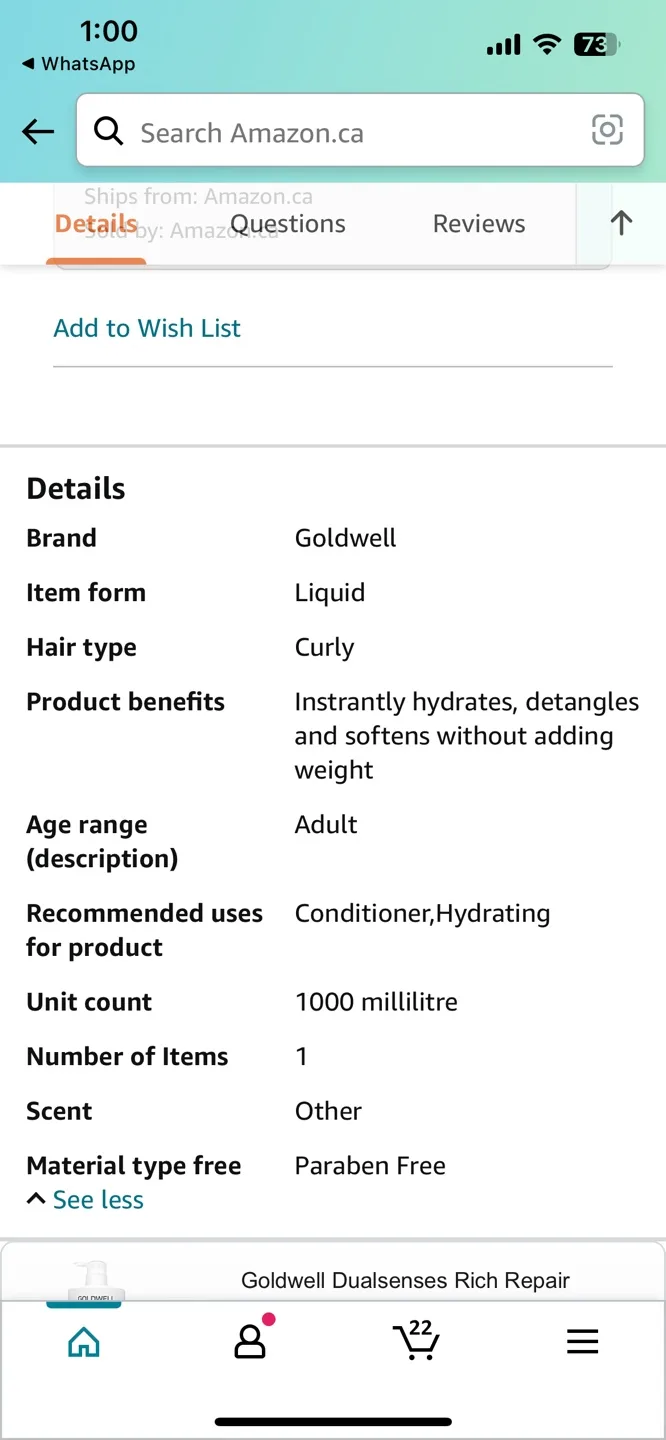 Goldwell Dualsenses Curls & Waves Conditioner 1L image indicator(6)