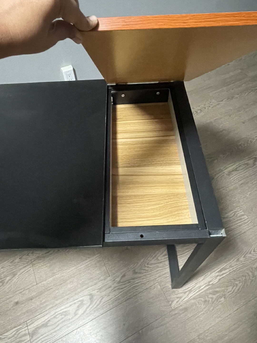 Black and Brown Computer Desk with Drawer - photo 3