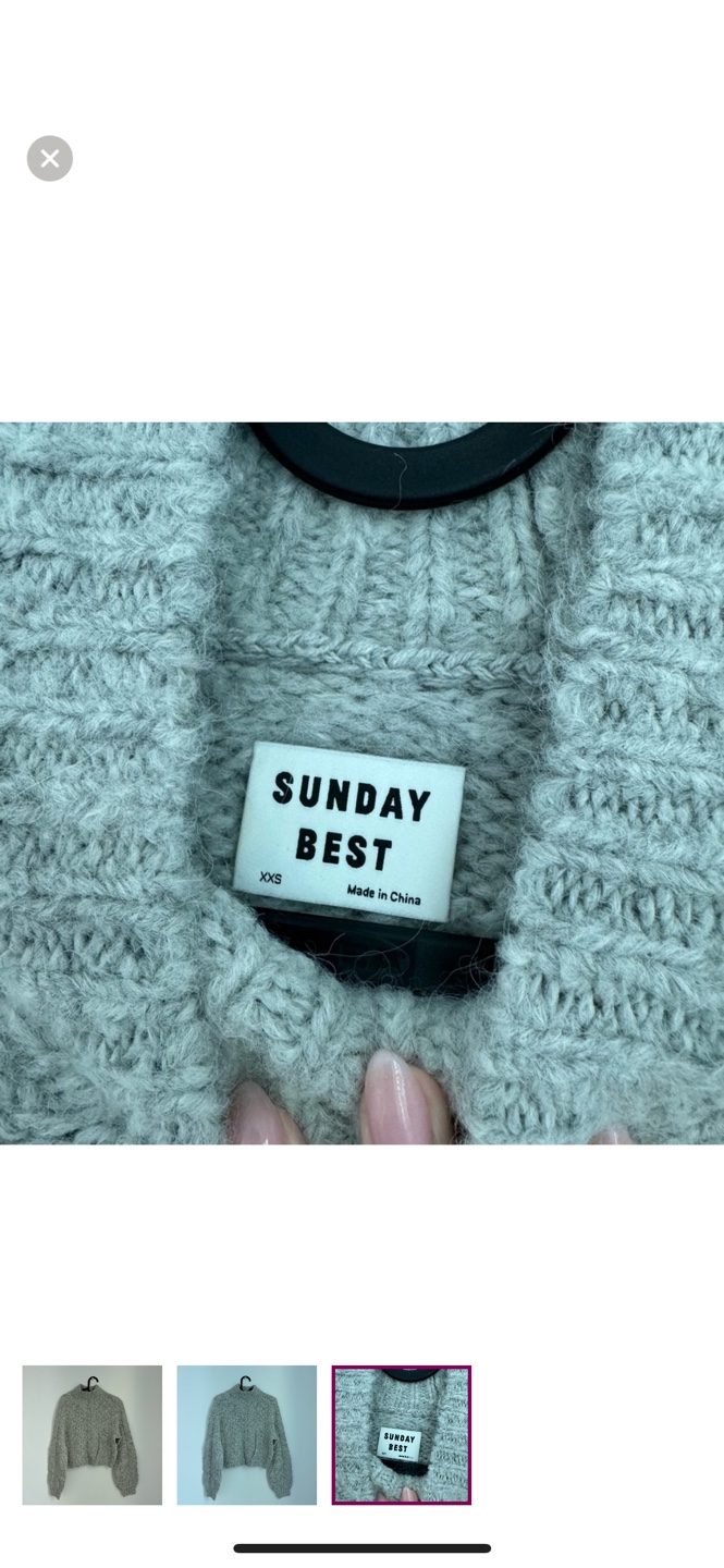 Sunday Best Grey Cropped Melly Sweater - photo 2