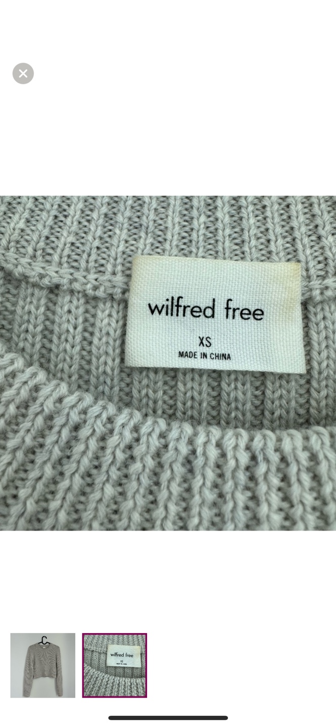 Wilfred Free Grey Boland Cropped Sweater - photo 2