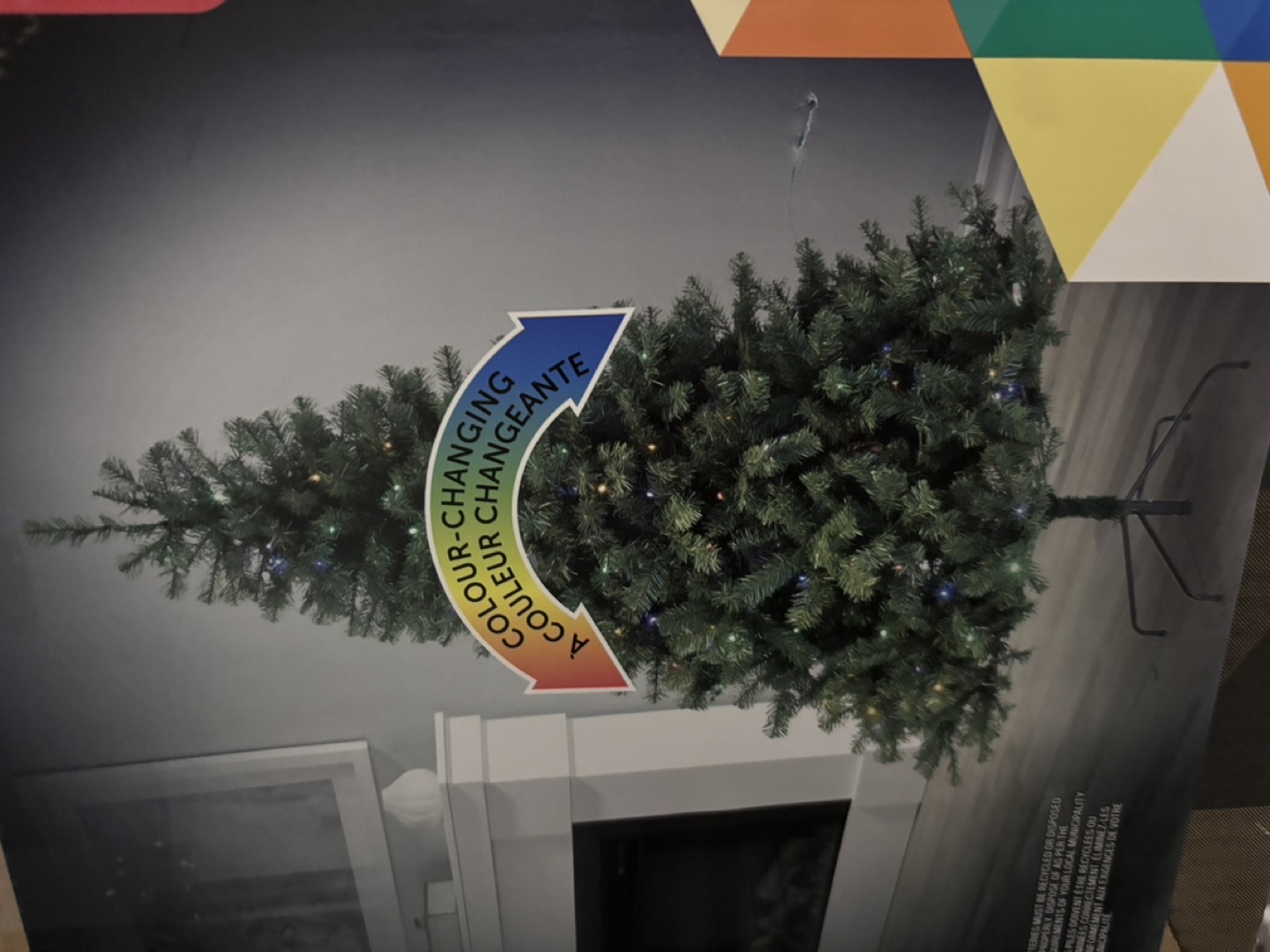 6 1/2' Pre-Lit Colour-Changing Tree with Bonus Garland