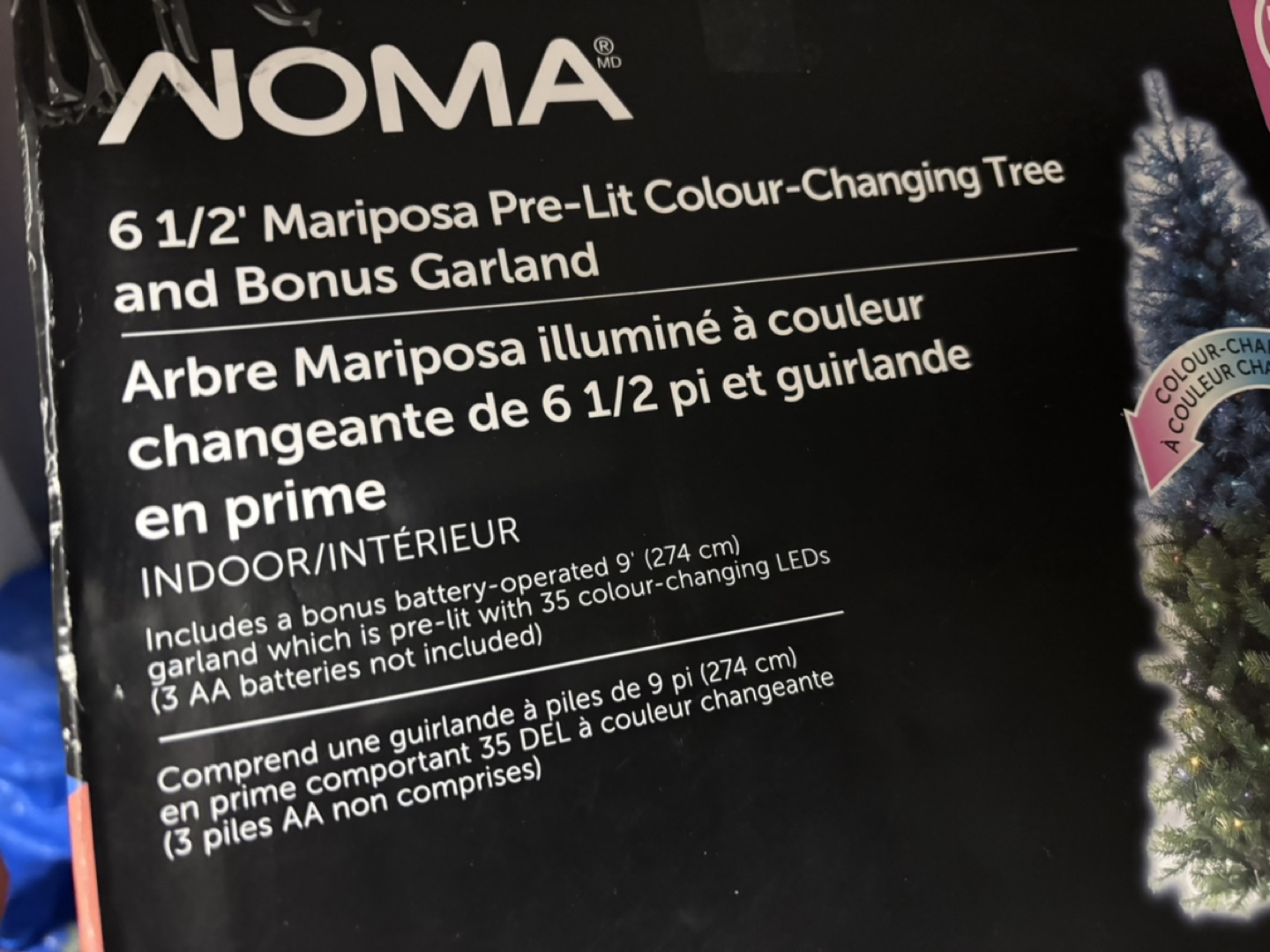 6 1/2' Pre-Lit Colour-Changing Tree with Bonus Garland - photo 4