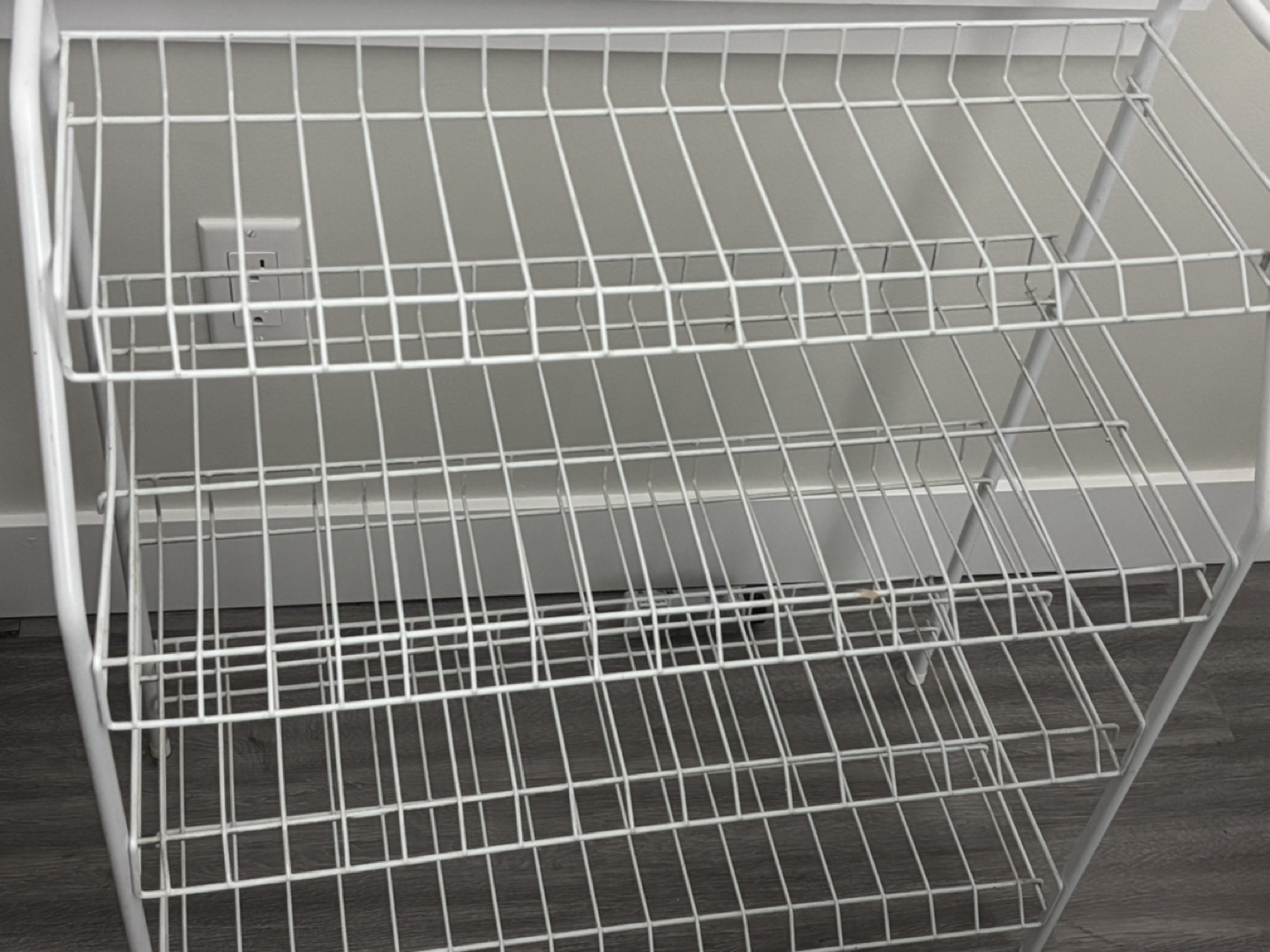 White Metal 4-Tier Shelf