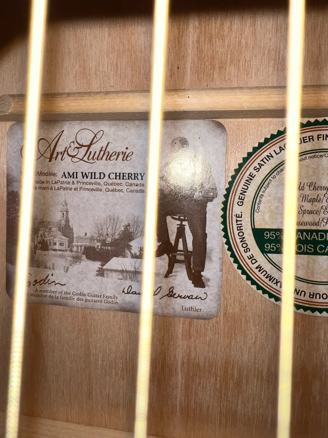 Art & Luthiere AMI Parlour Acoustic Guitar 2006 image indicator(10)