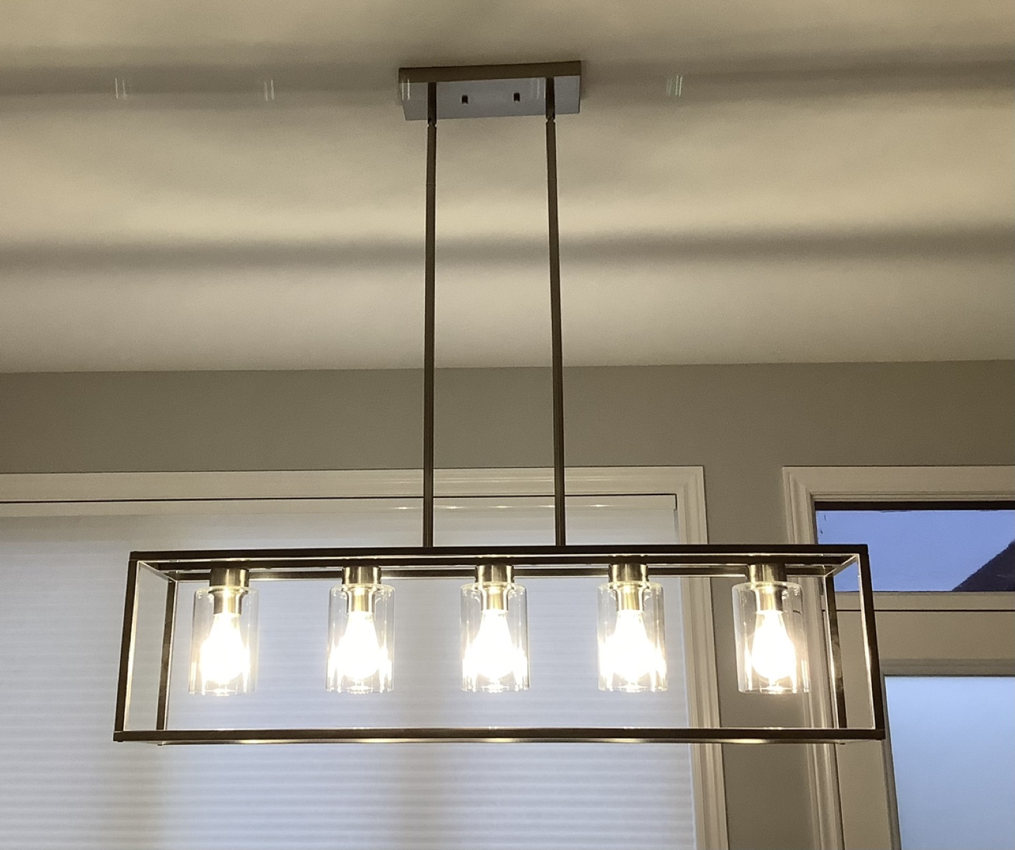 Brushed nickel light fixture