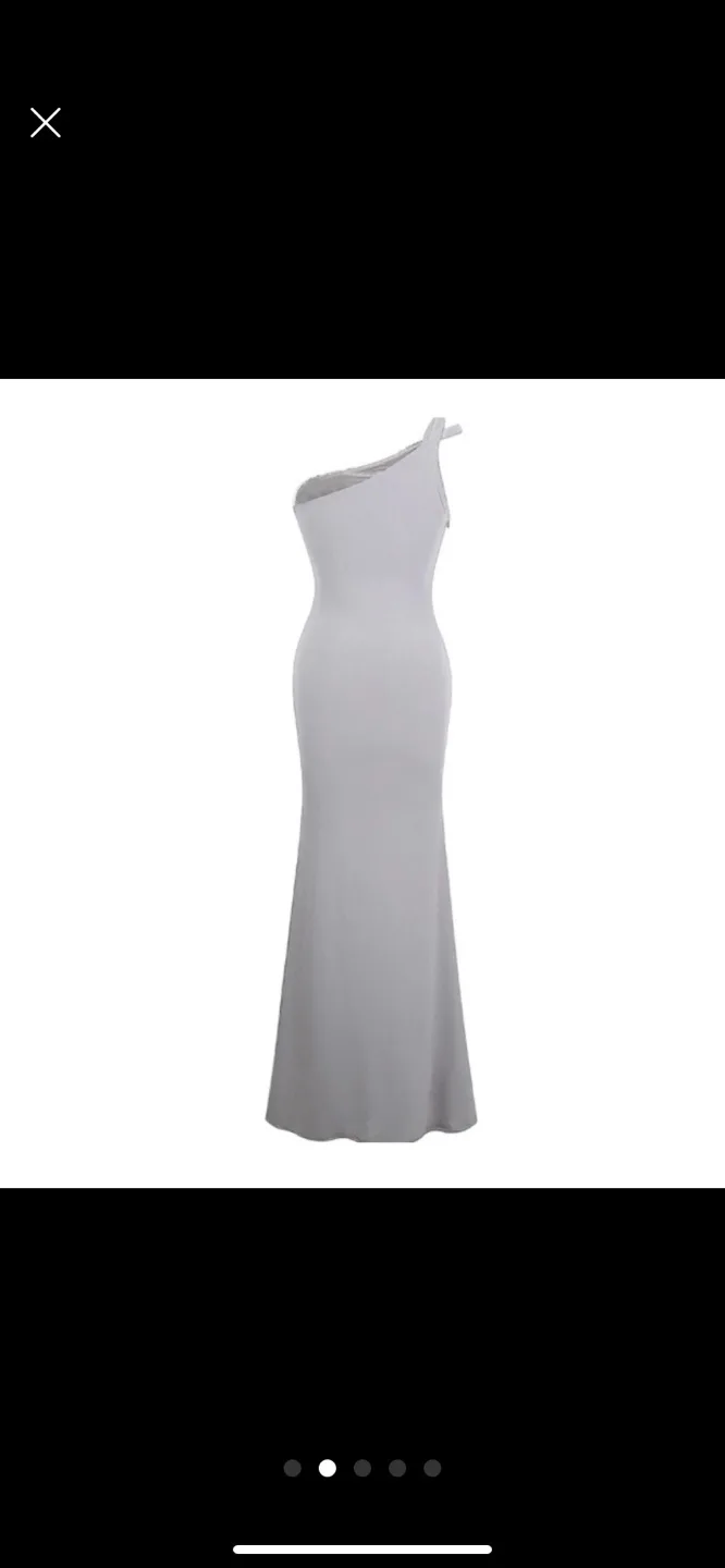 New Silver Sequin One Shoulder Dress image indicator(2)