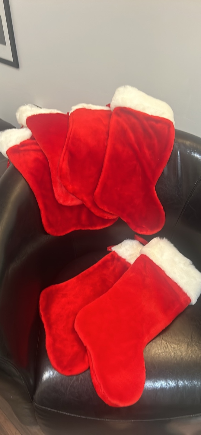 Set of 6 Christmas Stockings and skirt
