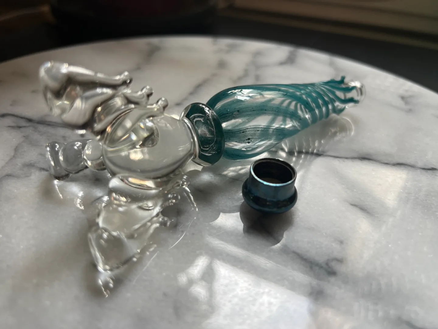 Vintage Gazelle Art Glass Perfume Bottle image indicator(4)