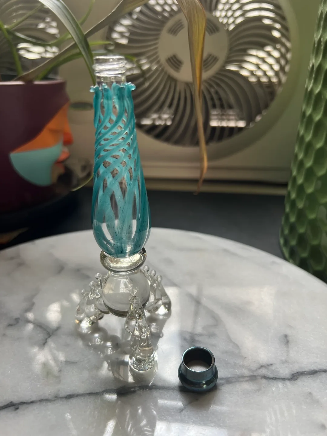 Vintage Gazelle Art Glass Perfume Bottle image indicator(2)