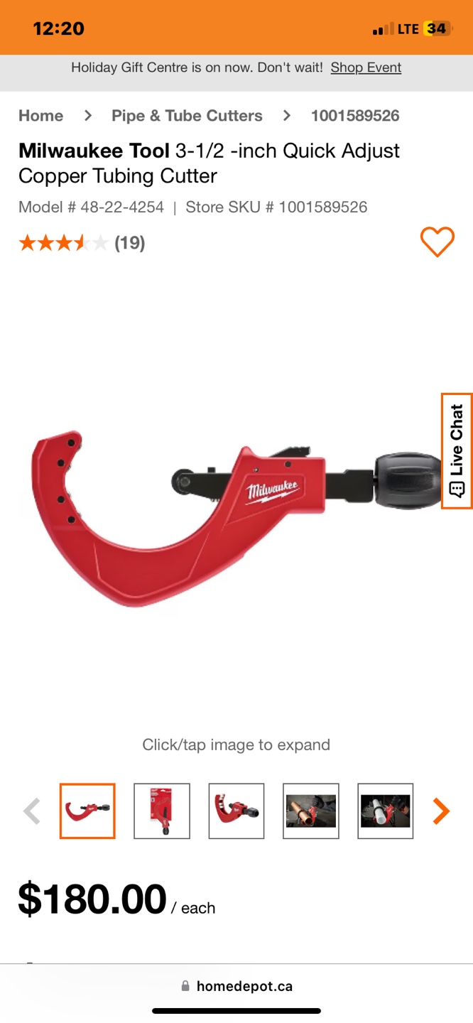 Milwaukee 2 3/8-inch Ratcheting Pipe Cutter - photo 2